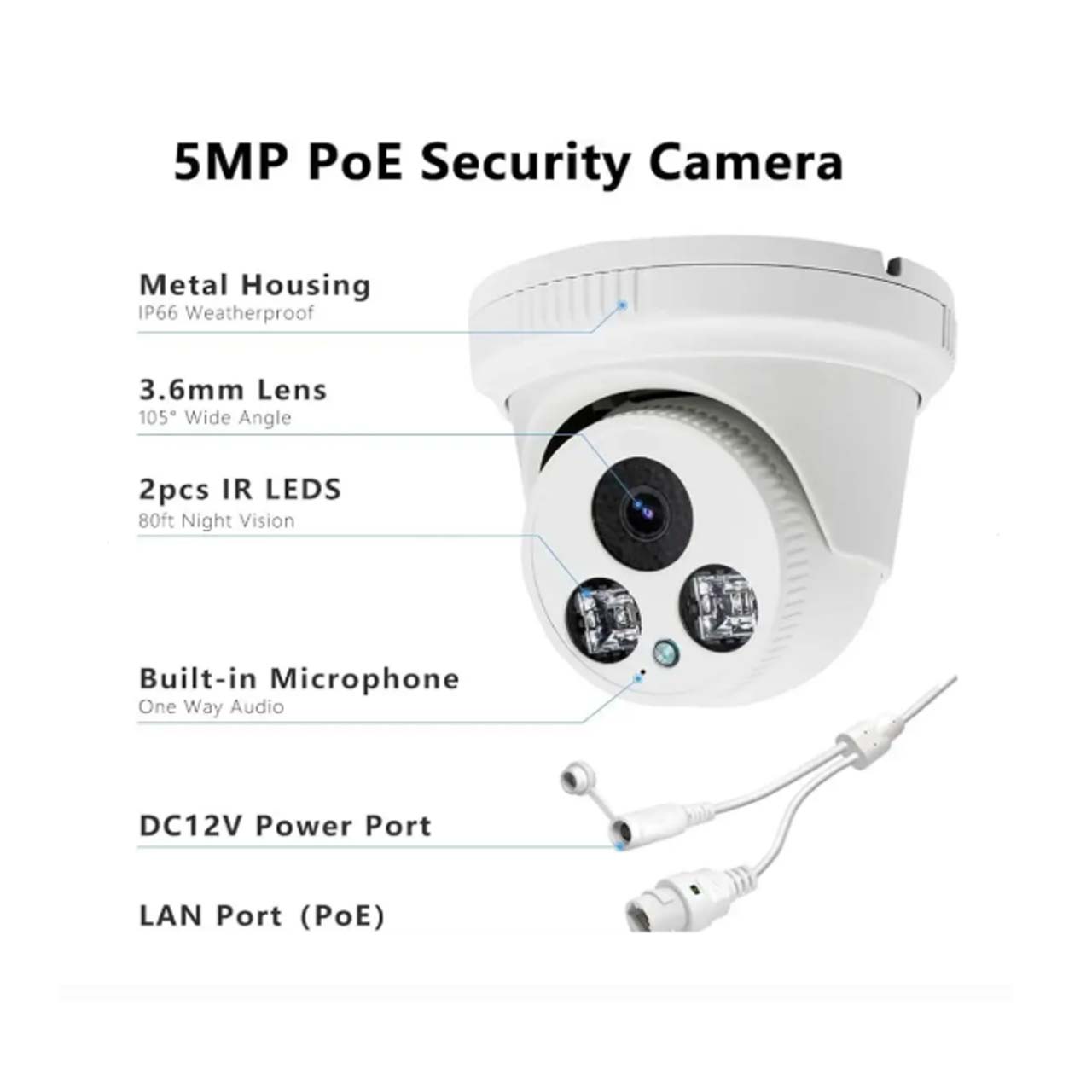 gdgdfdfg Metal Fish Eye Dome Housing for Security Cameras