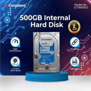 Consistent 500GB hard disk for computer and CCTV storage